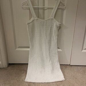 Gap White Crochet Knit Mini Dress